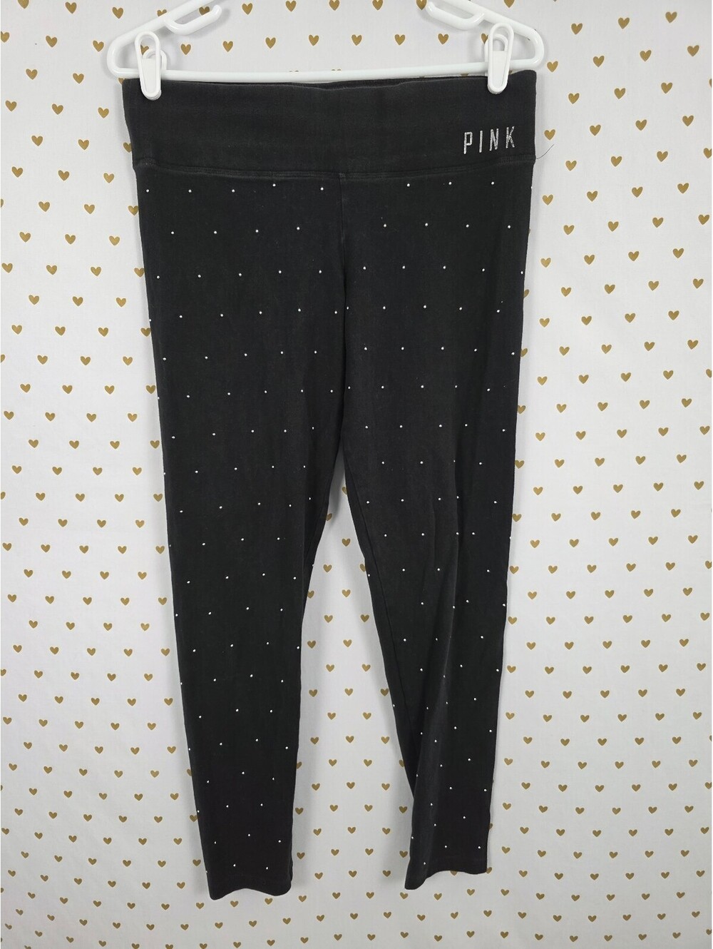 Victorias Secret PINK Rare Studded Bling Yoga Pants Ankle Skinny Medium